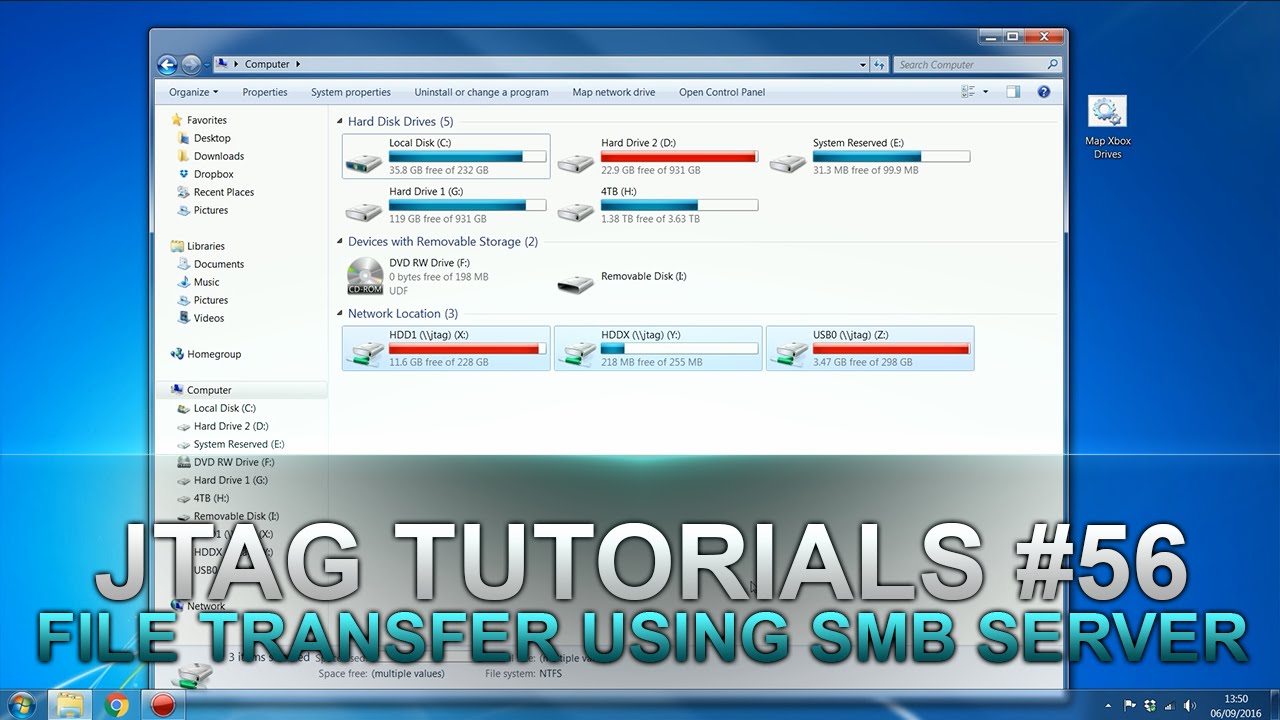 Jtag Tutorials #56 How to Transfer Files from Xbox to PC using SMB | Video