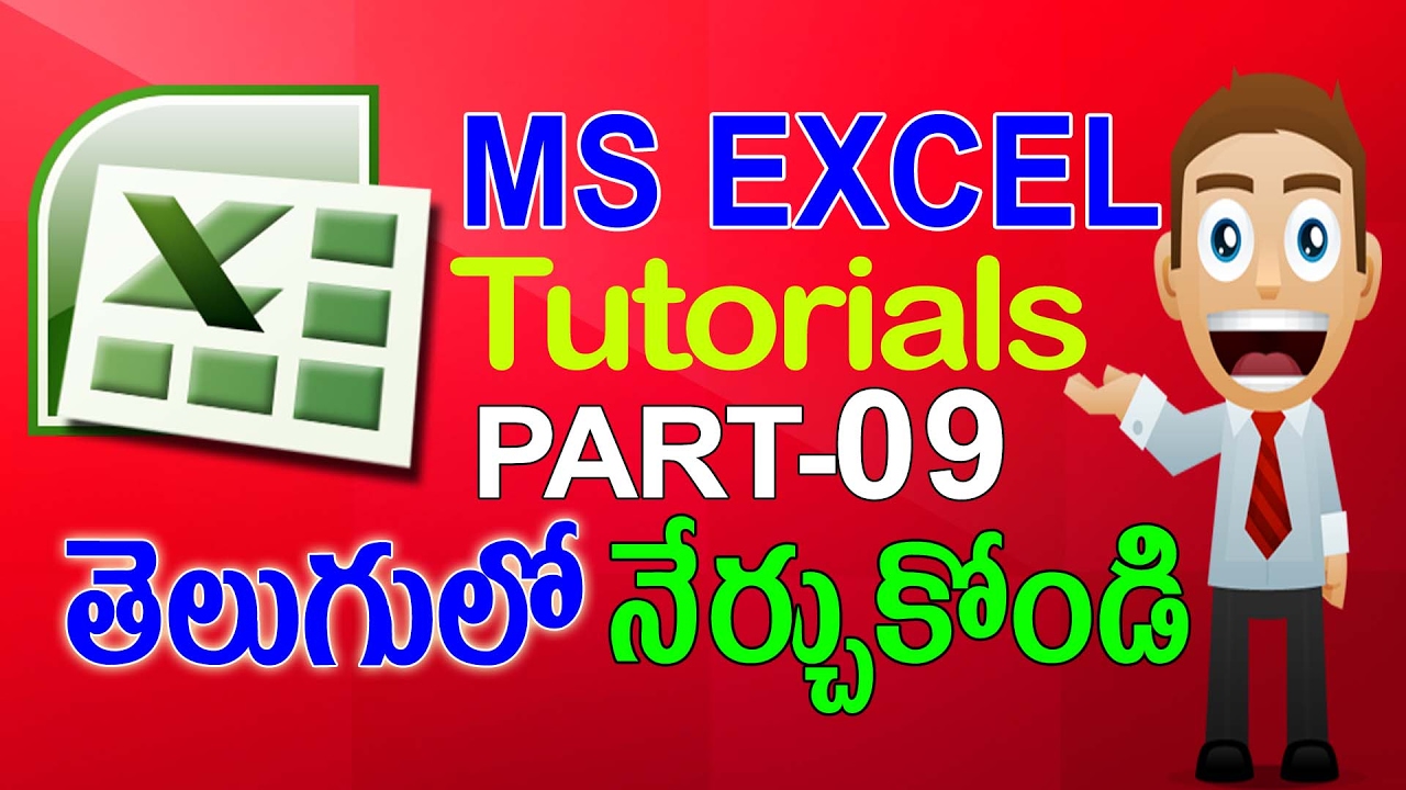 Ms Excel 2007 Tutorials in Telugu Part – 09 తెలుగులో || Excel Data Entry || LEARN COMPUTER | Video