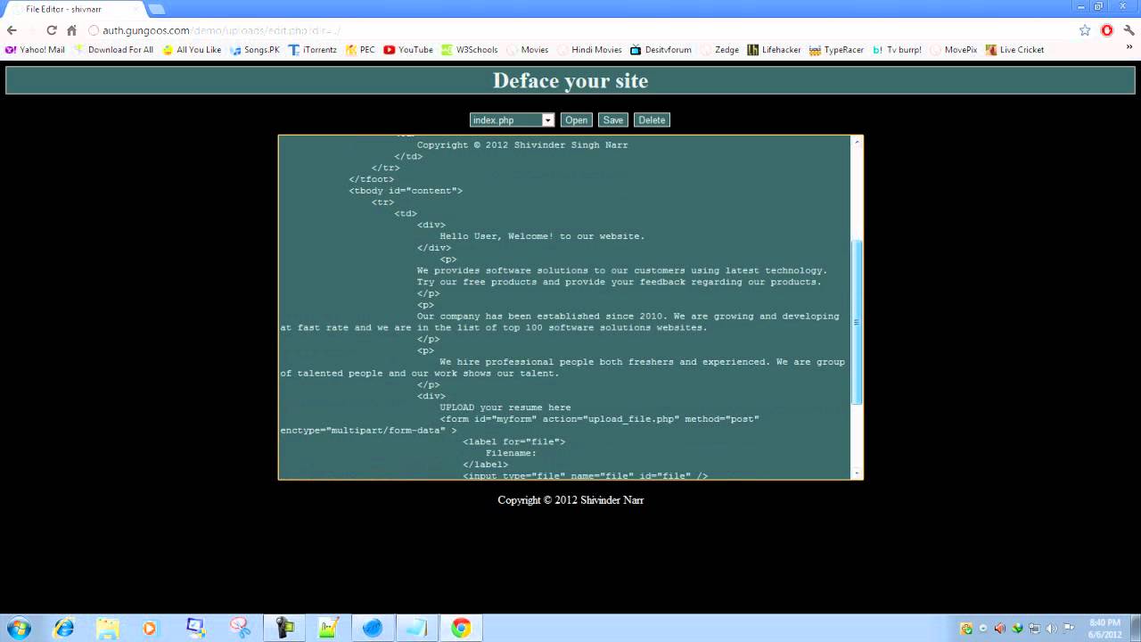 Website Hacking Tutorials – Shell Injection | Video