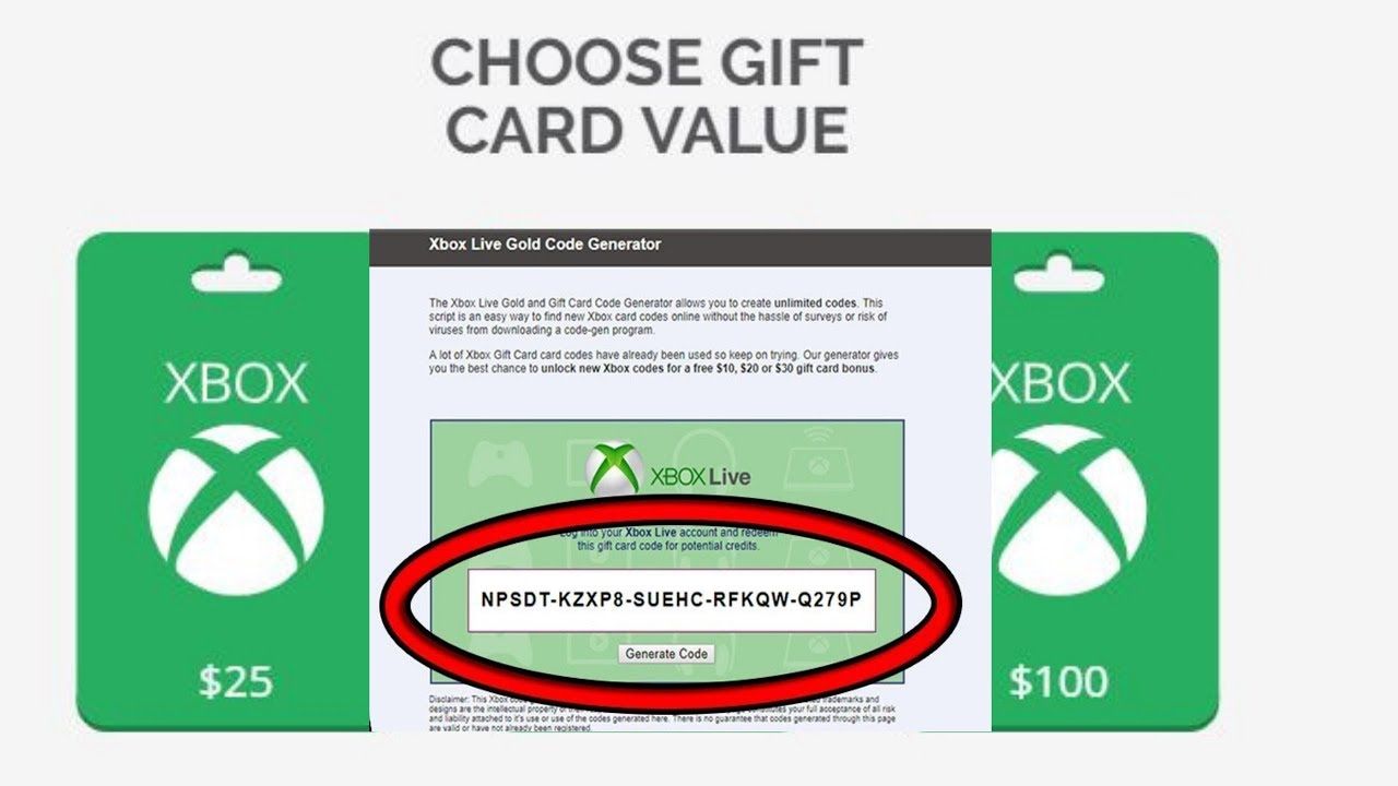 free xbox 1 gift card codes
